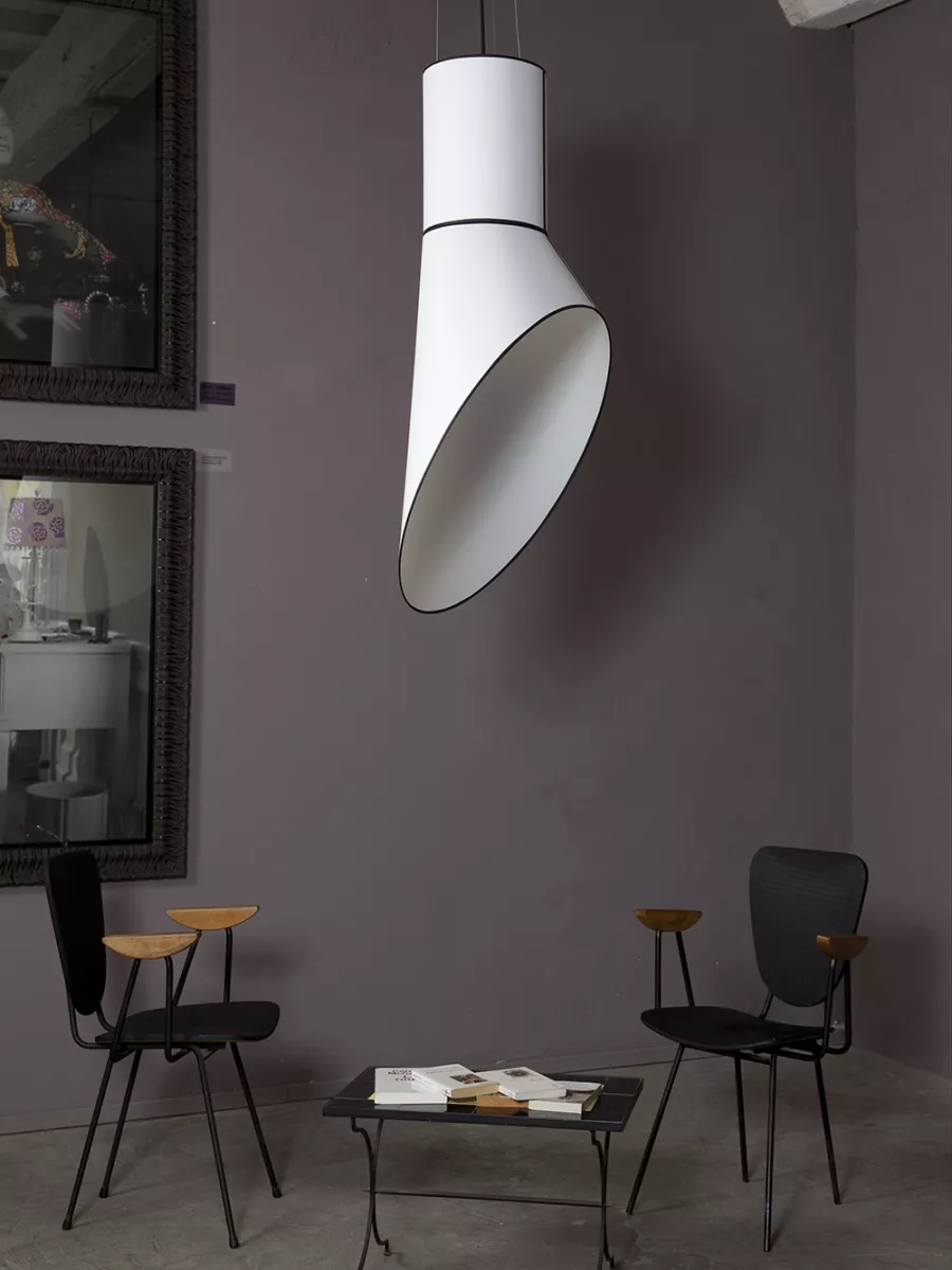 Pendant Light Grand Cargo - White with White cylinder