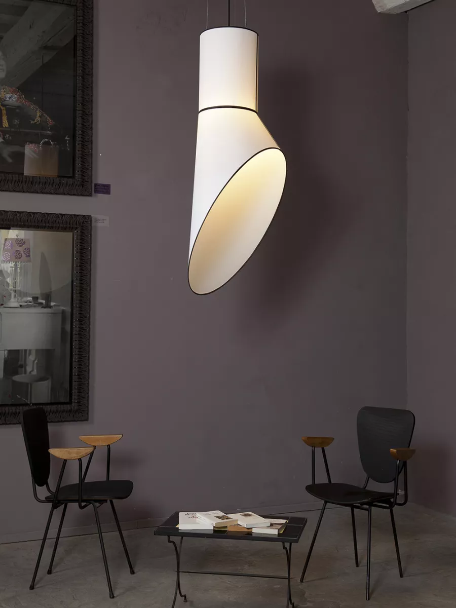 Pendant Light Grand Cargo - White with White cylinder