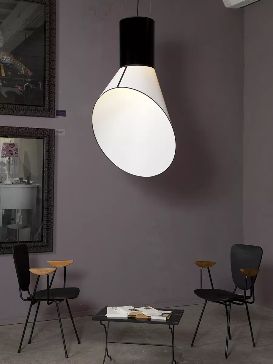 Pendant Light Grand Cargo - White with Black cylinder - Designheure