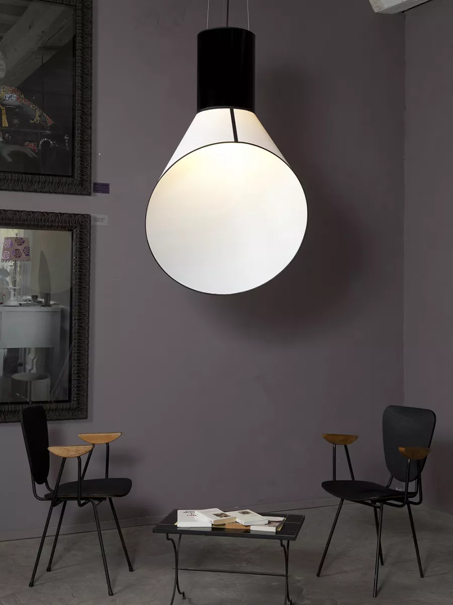 Pendant Light Grand Cargo - White with Black cylinder - Designheure