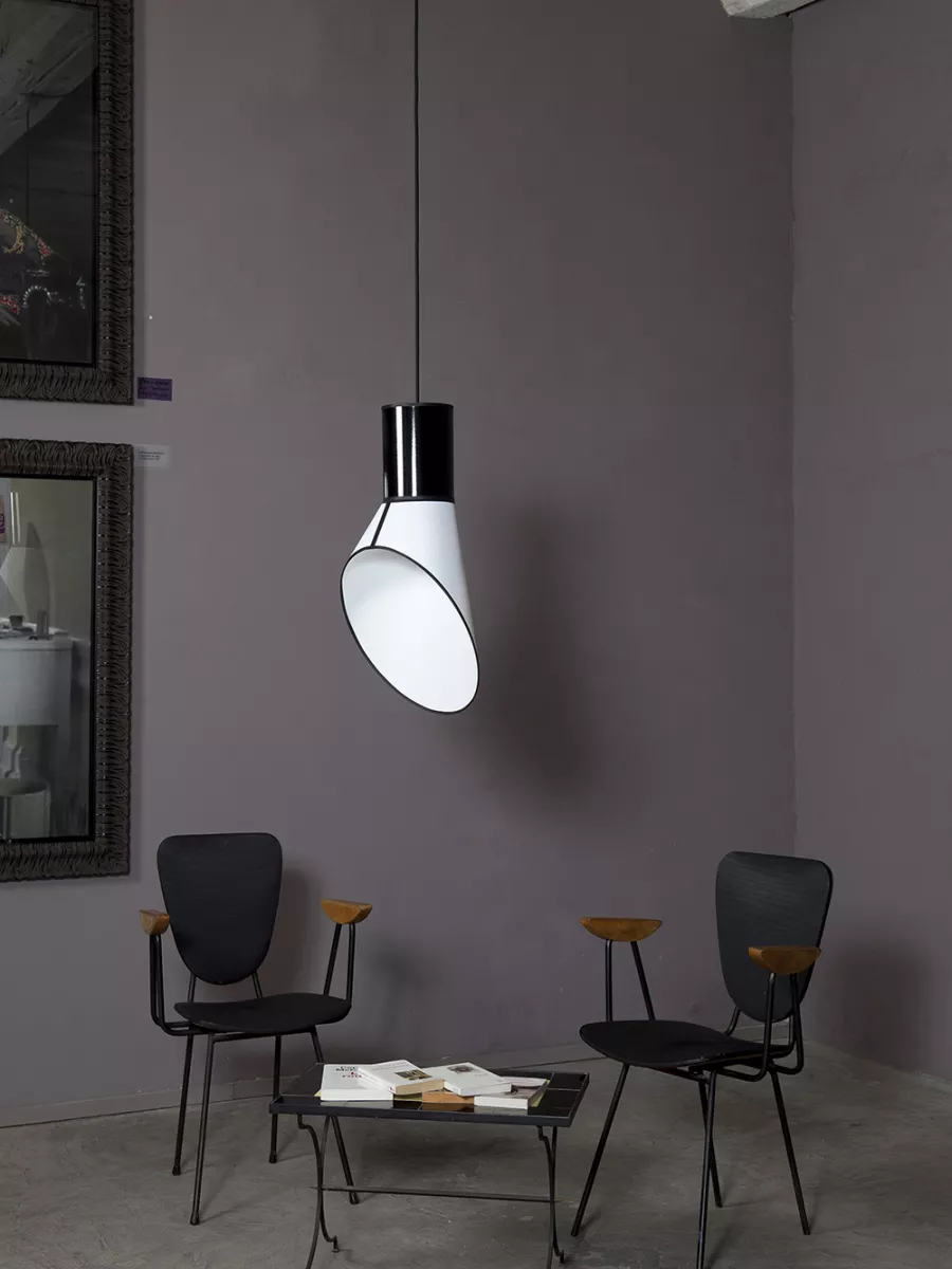 Pendant Light Petit Cargo - White with Black cylinder - Designheure