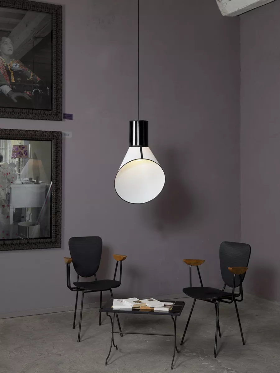 Pendant Light Petit Cargo - White with Black cylinder - Designheure