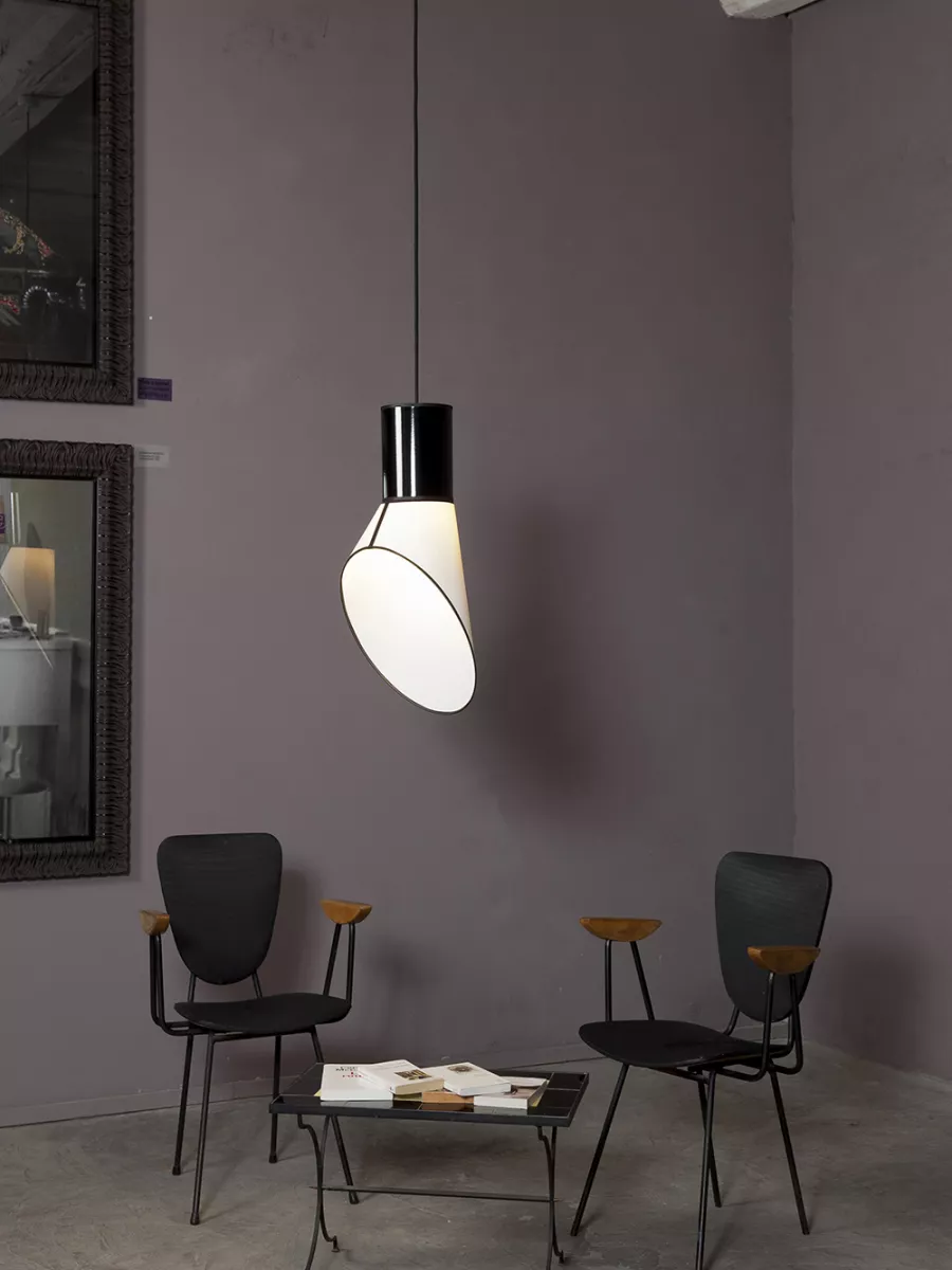 Pendant Light Petit Cargo - White with Black cylinder - Designheure