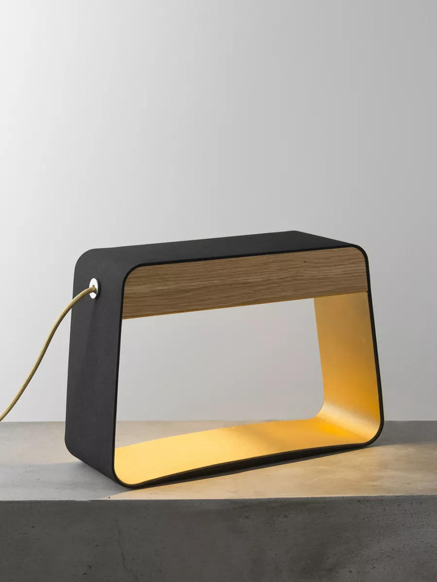 Lampe Moyen Rectangle Eau de lumière - Chêne - Designheure