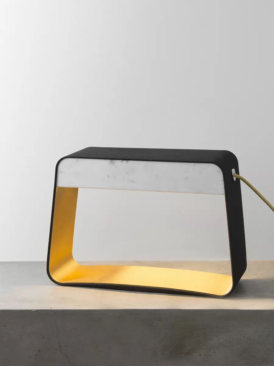 Lampe Moyen Rectangle Eau de lumière - Marbre - Designheure