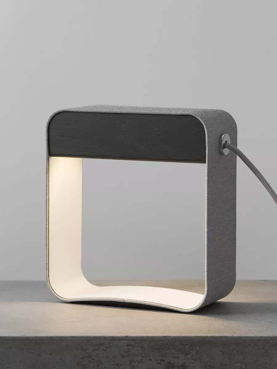 Lampe Petit Carré Eau de lumière - Chêne - Designheure