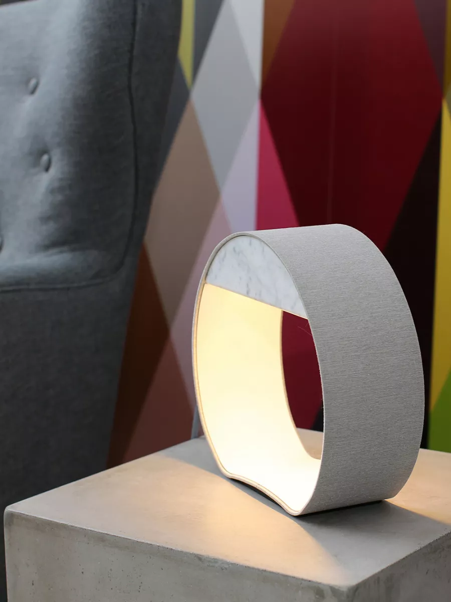 Lampe Petit Rond Eau de lumière - Marbre - Designheure