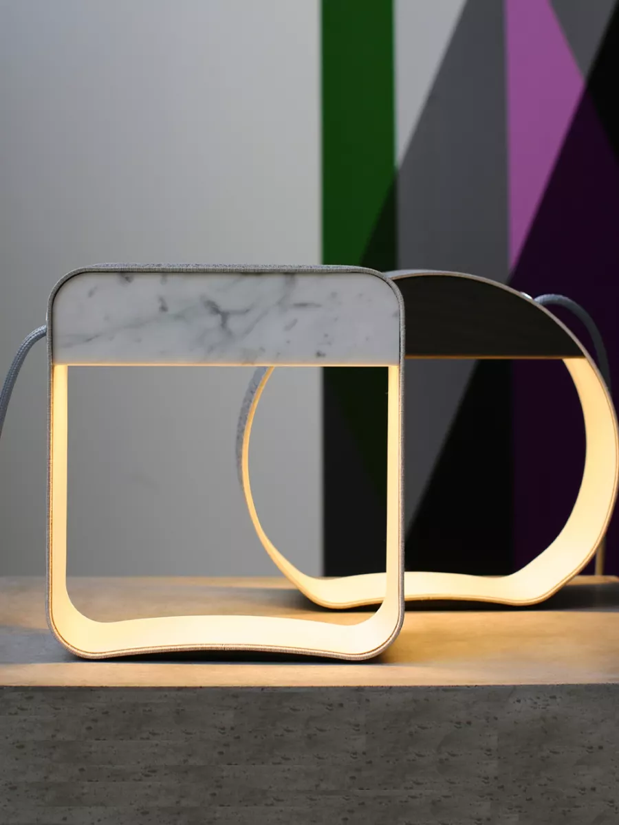 Lampe Petit Rond Eau de lumière - Chêne - Designheure