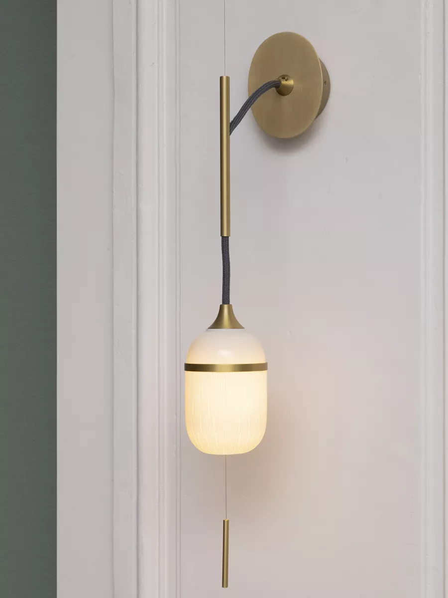 Pendant wall lamp Solo Grand Fleur de Kaolin - Designheure