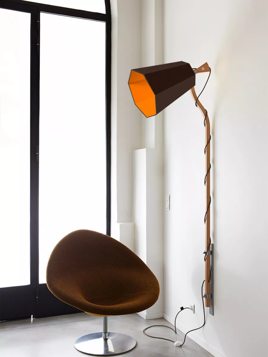 Wall lamp Grand LuXiole - Brown / Orange - Designheure