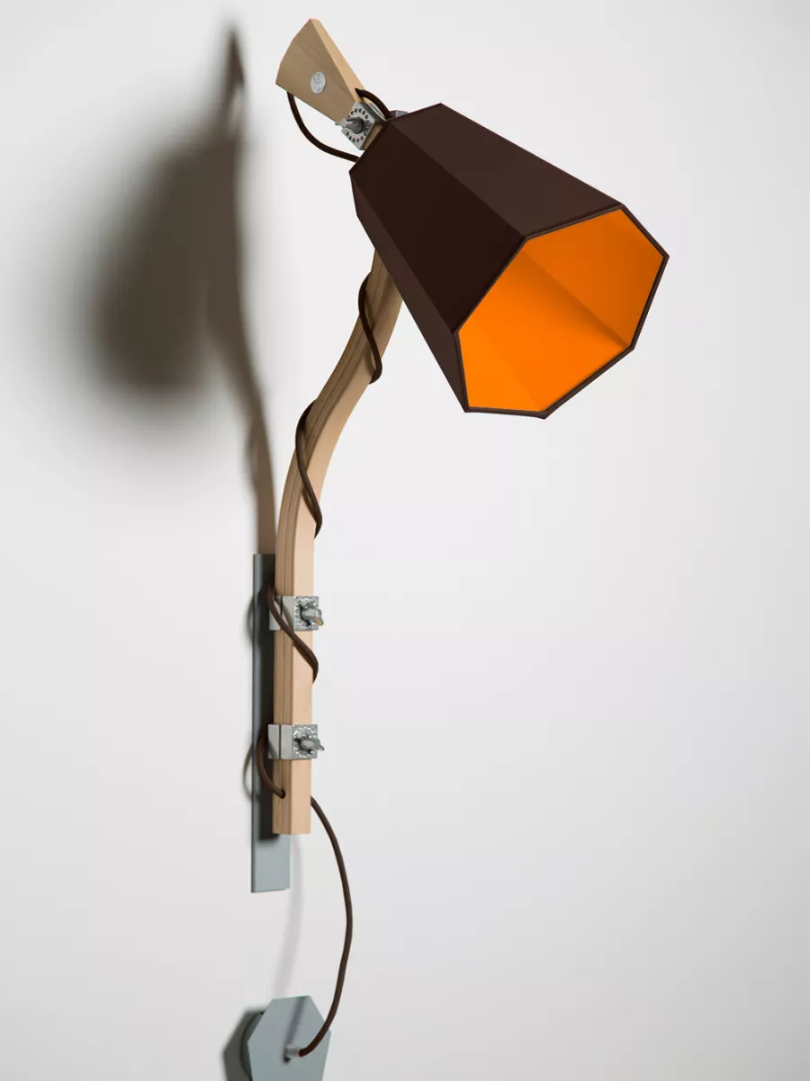 Wall lamp Petit LuXiole - Brown / Orange - Designheure