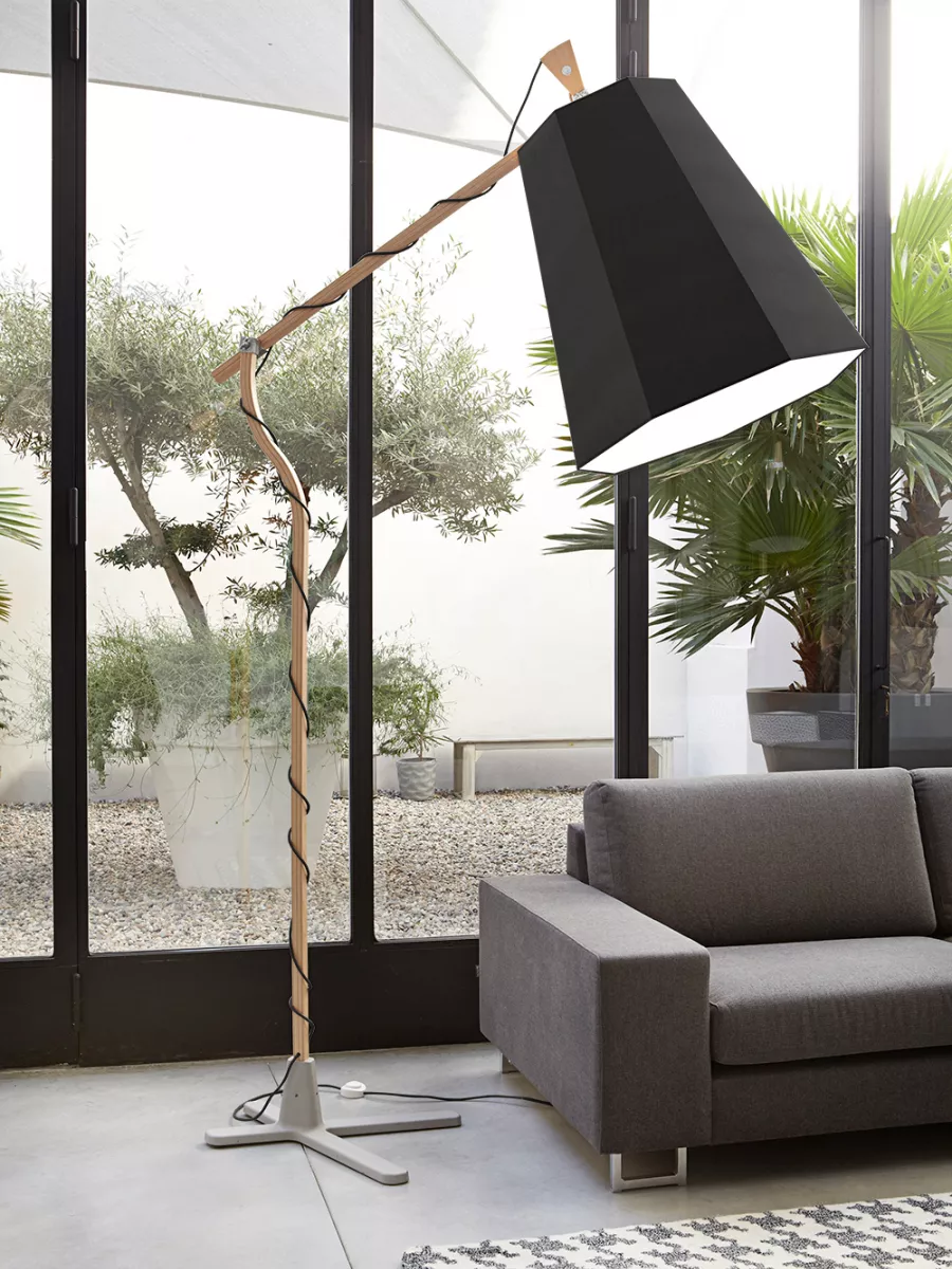 Lampadaire XXL LuXiole -  Noir / Blanc - Designheure