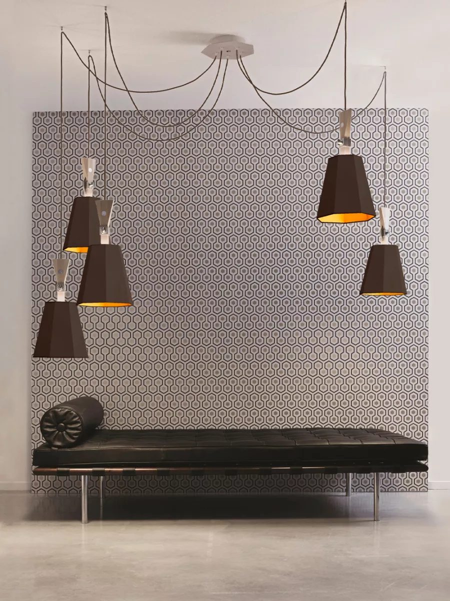 Lustre 5 Petit LuXiole - Marron/Orange - Designheure