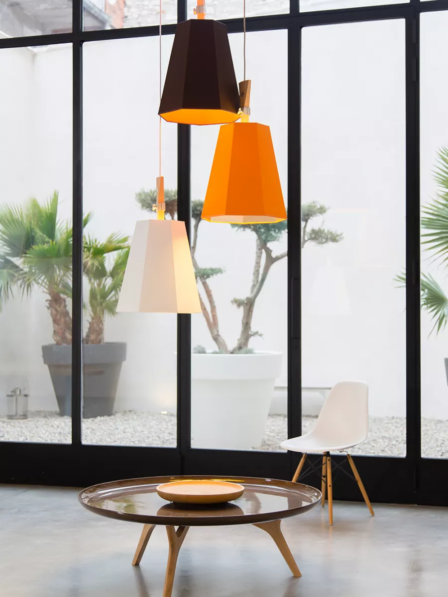 Pendant light Grand LuXiole - Brown / Orange - Designheure