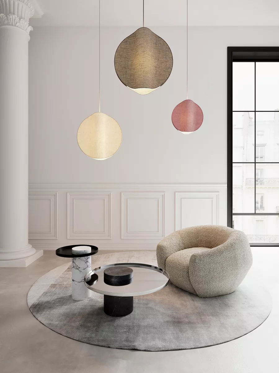 Pendant light Moyen Moon - Cream White - Designheure