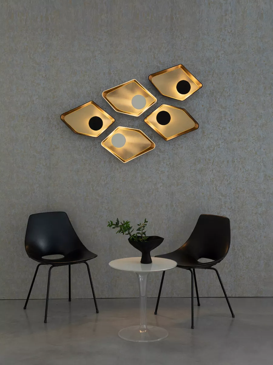 Wall lamp Baby Nénuphar - Black / Bronze - Designheure