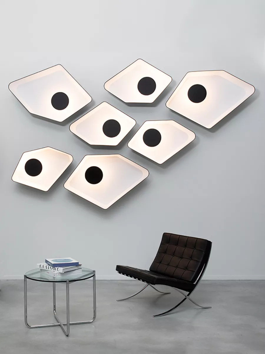 Wall lamp Petit Nénuphar LED system - Black / White - Designheure