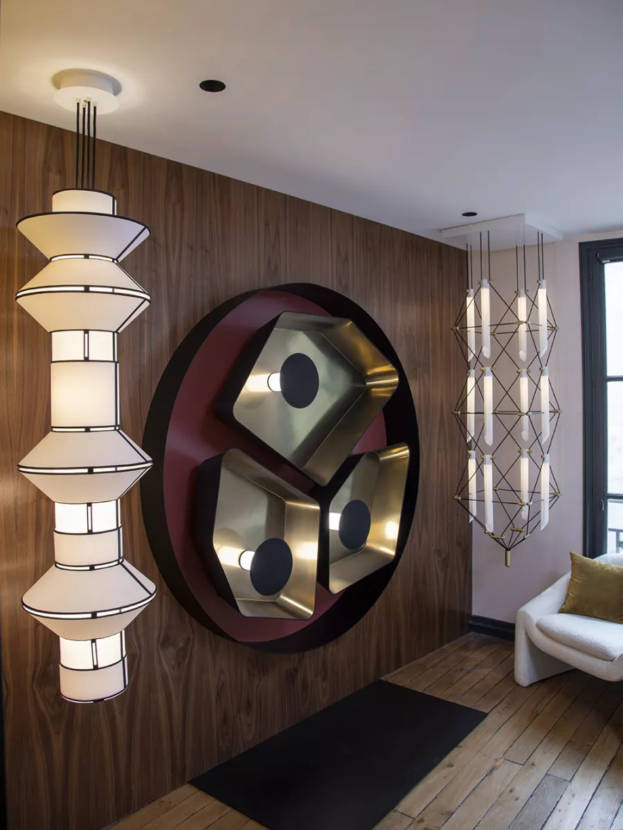 Wall lamp Grand Nénuphar LED system - Black / Bronze - Designheure