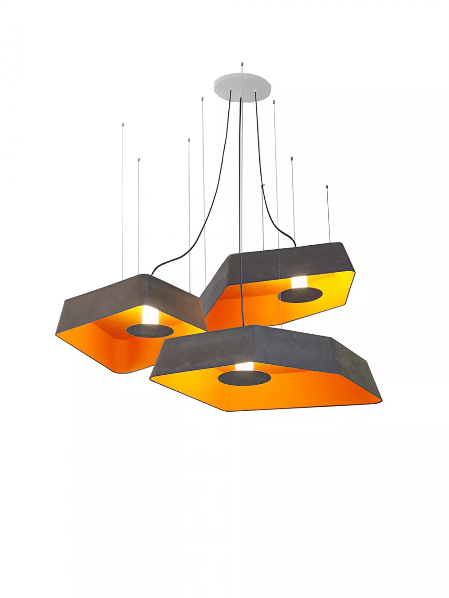Pendant light Trio Grand Nenuphar LED - Orange - Designheure