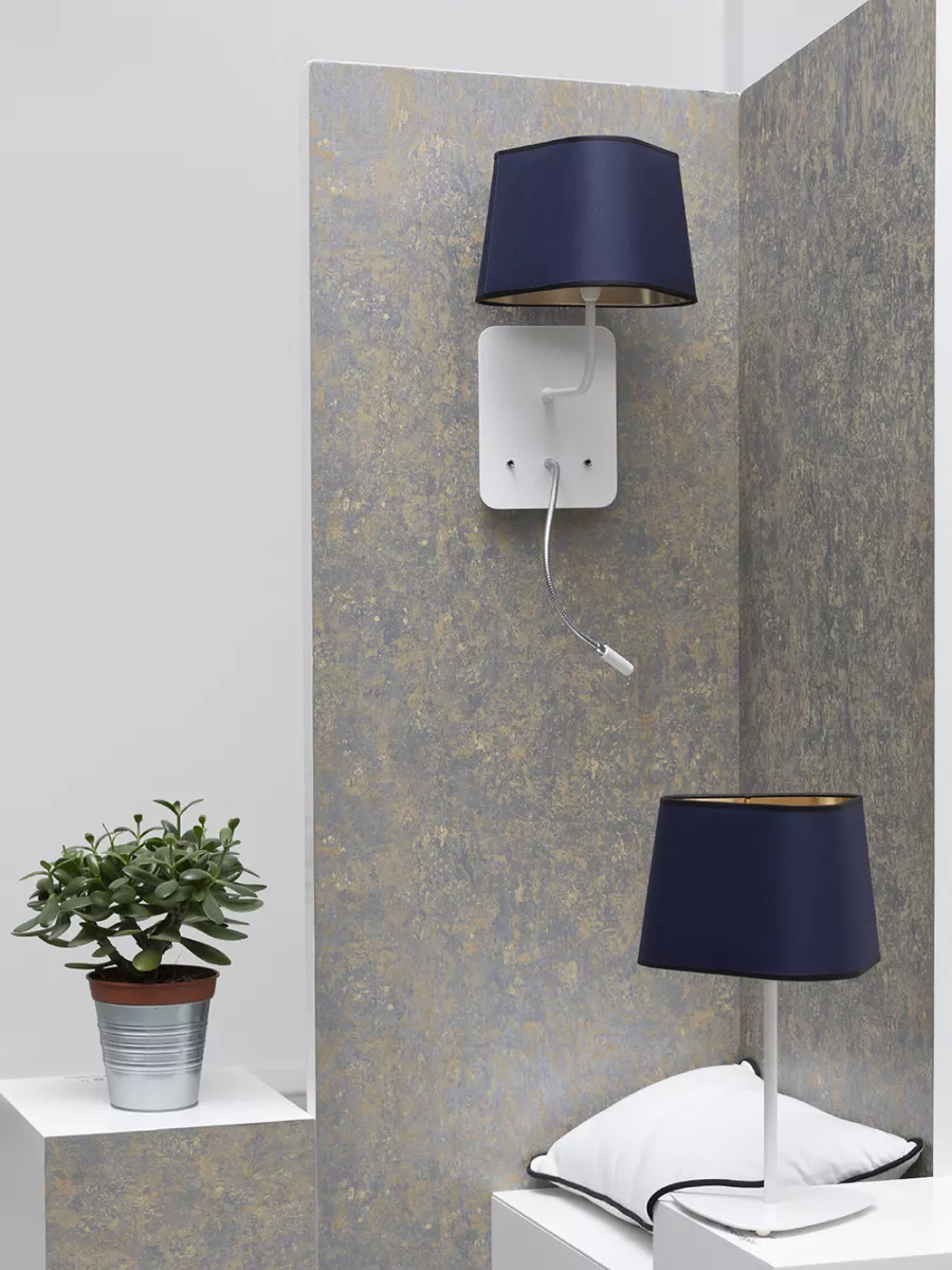 Wall lamp LED Petit Nuage - Navy blue and Gold - Designheure