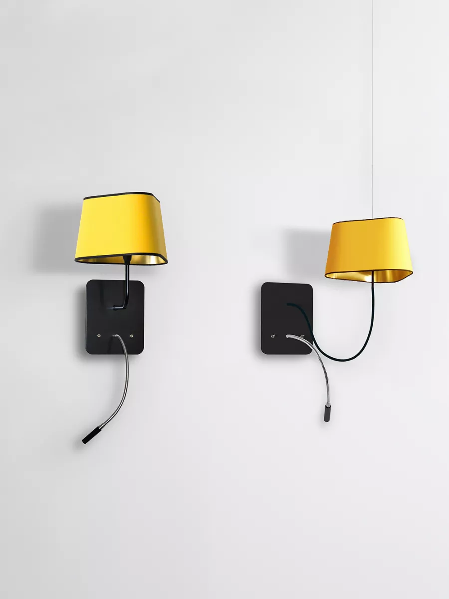 Pendant wall lamp led Petit Nuage - Yellow / Gold - Designheure