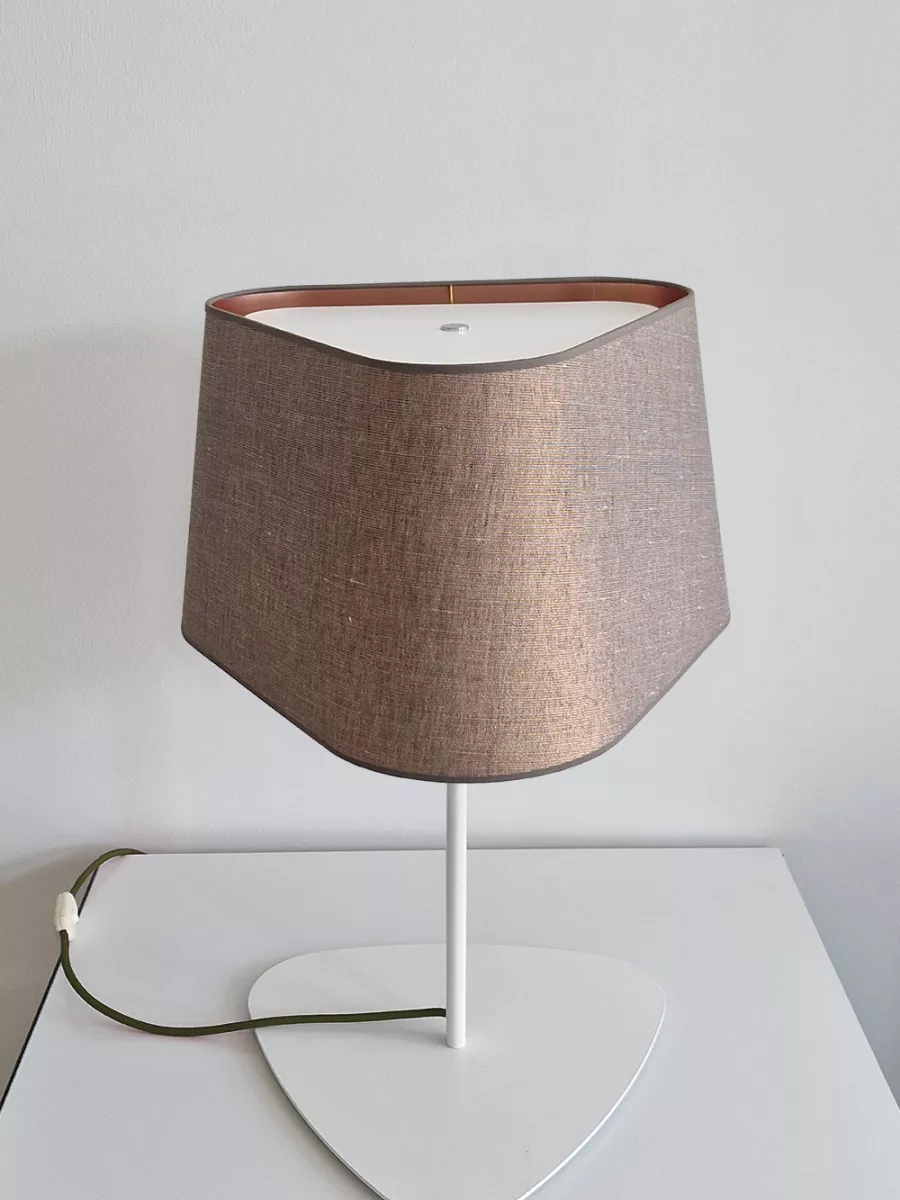 Table Lamp Grand Nuage - Pink copper green border - Designheure