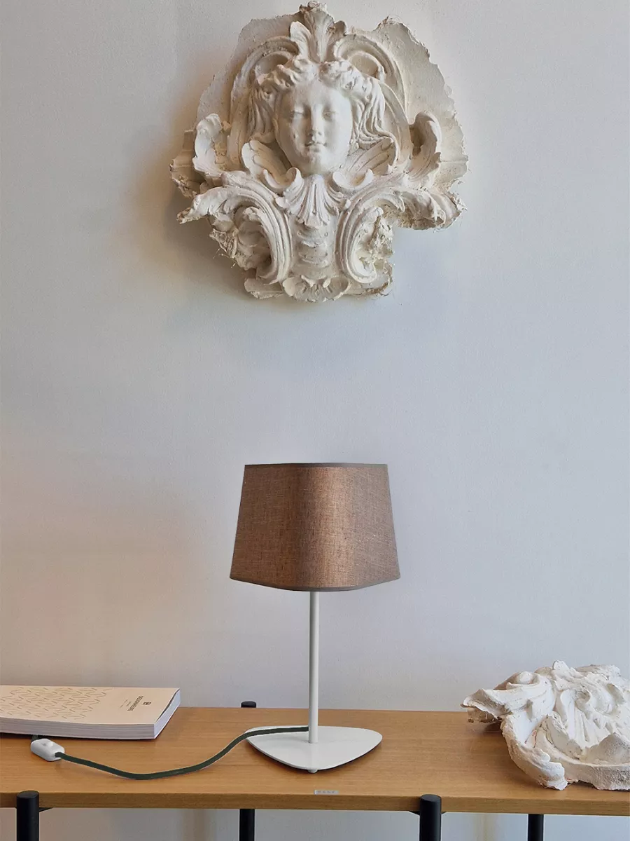 Lampe Petit Nuage - Cuivre / Cuivre rose bordure verte - Designheure