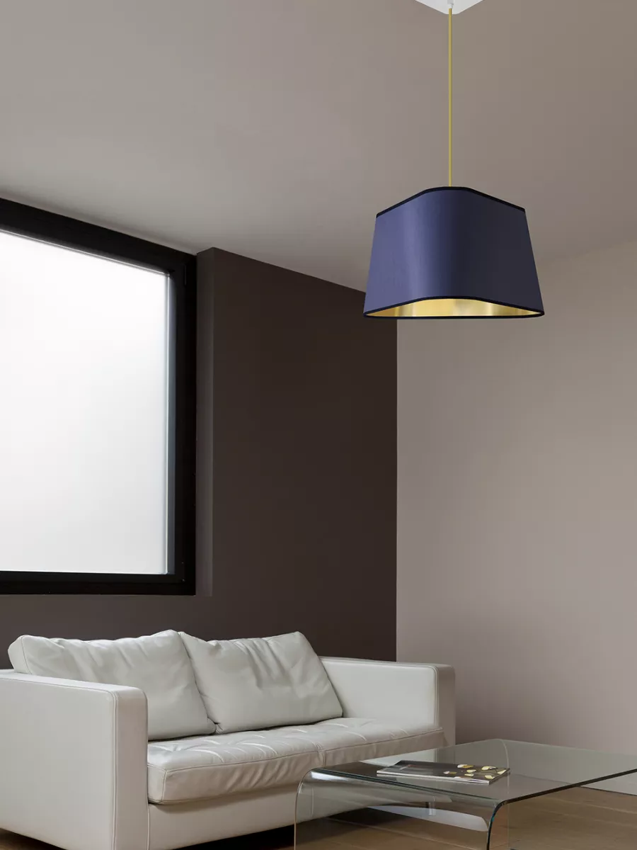 Pendant light Grand Nuage - Navy blue and Gold - Designheure