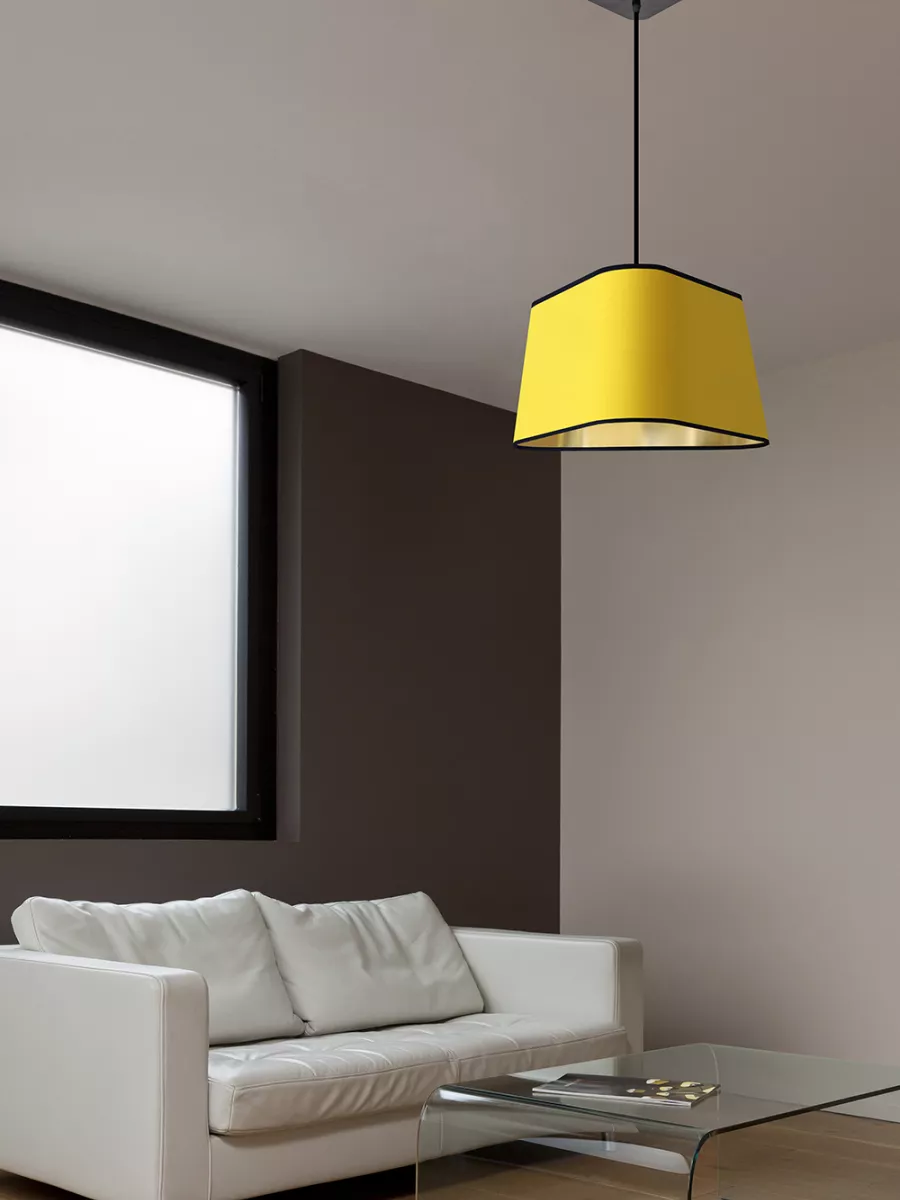 Pendant light Grand Nuage - Yellow and Gold - Designheure