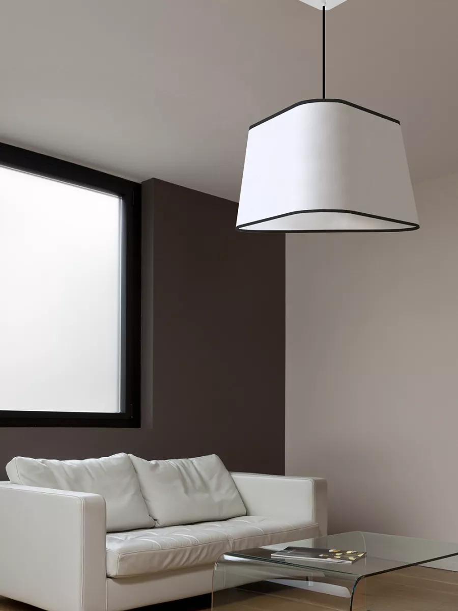 Pendant light XL Nuage - White & black border - Designheure