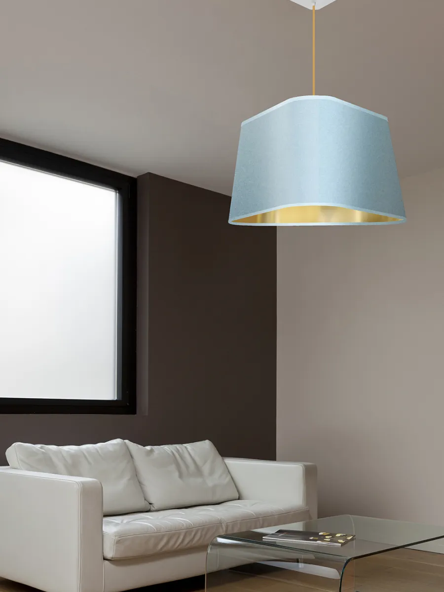 Pendant light XL Nuage - Navy blue and Gold - Designheure