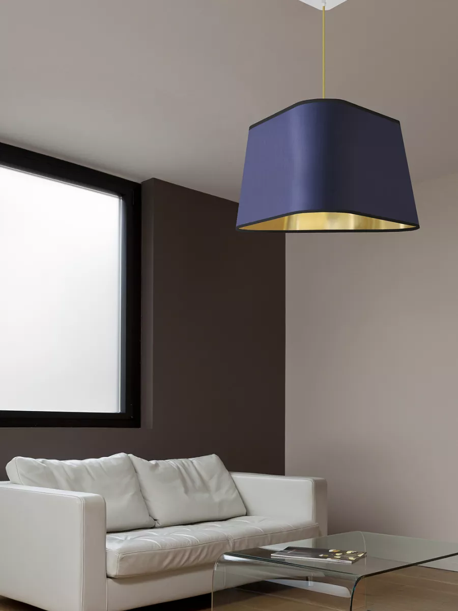 Pendant light XL Nuage - Navy blue and Gold - Designheure