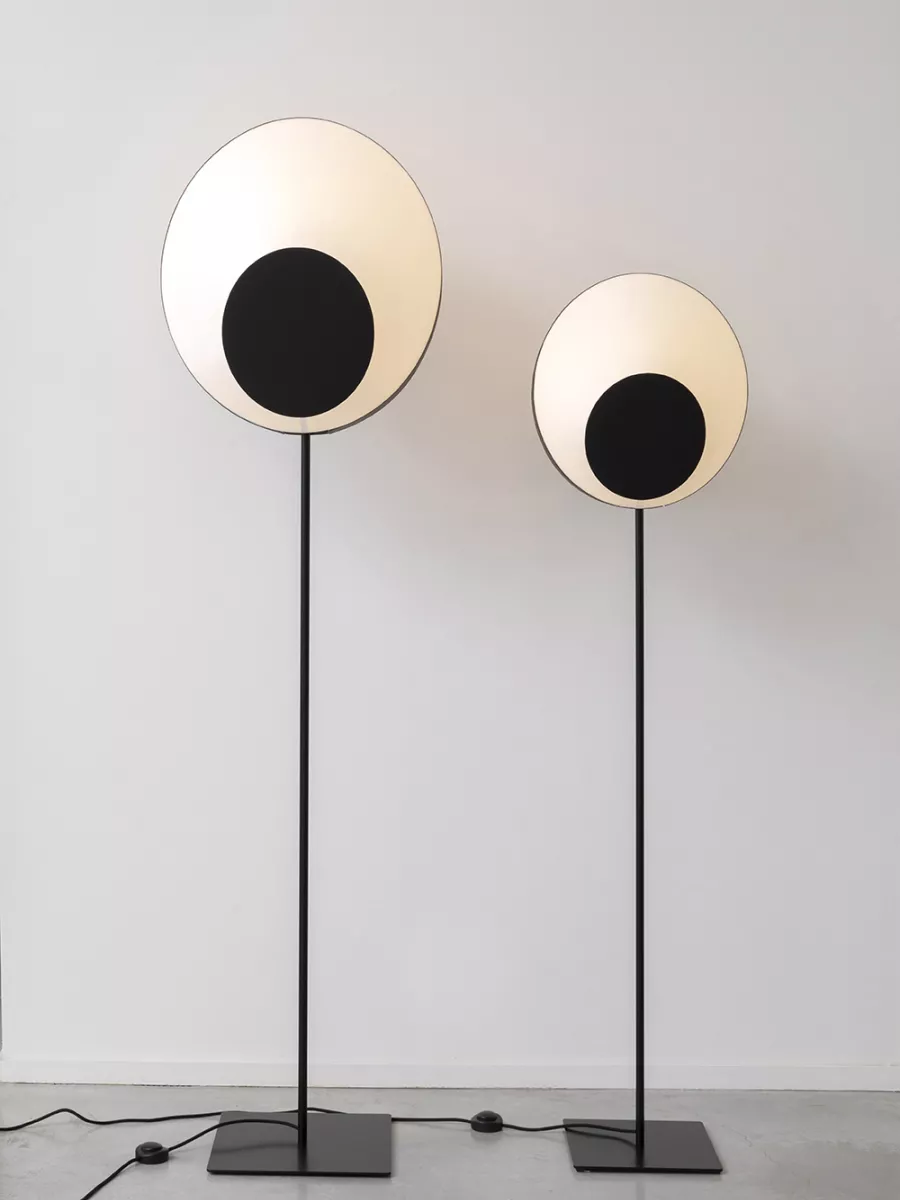 Floor lamp Moyen Reef - White and Black - Designheure