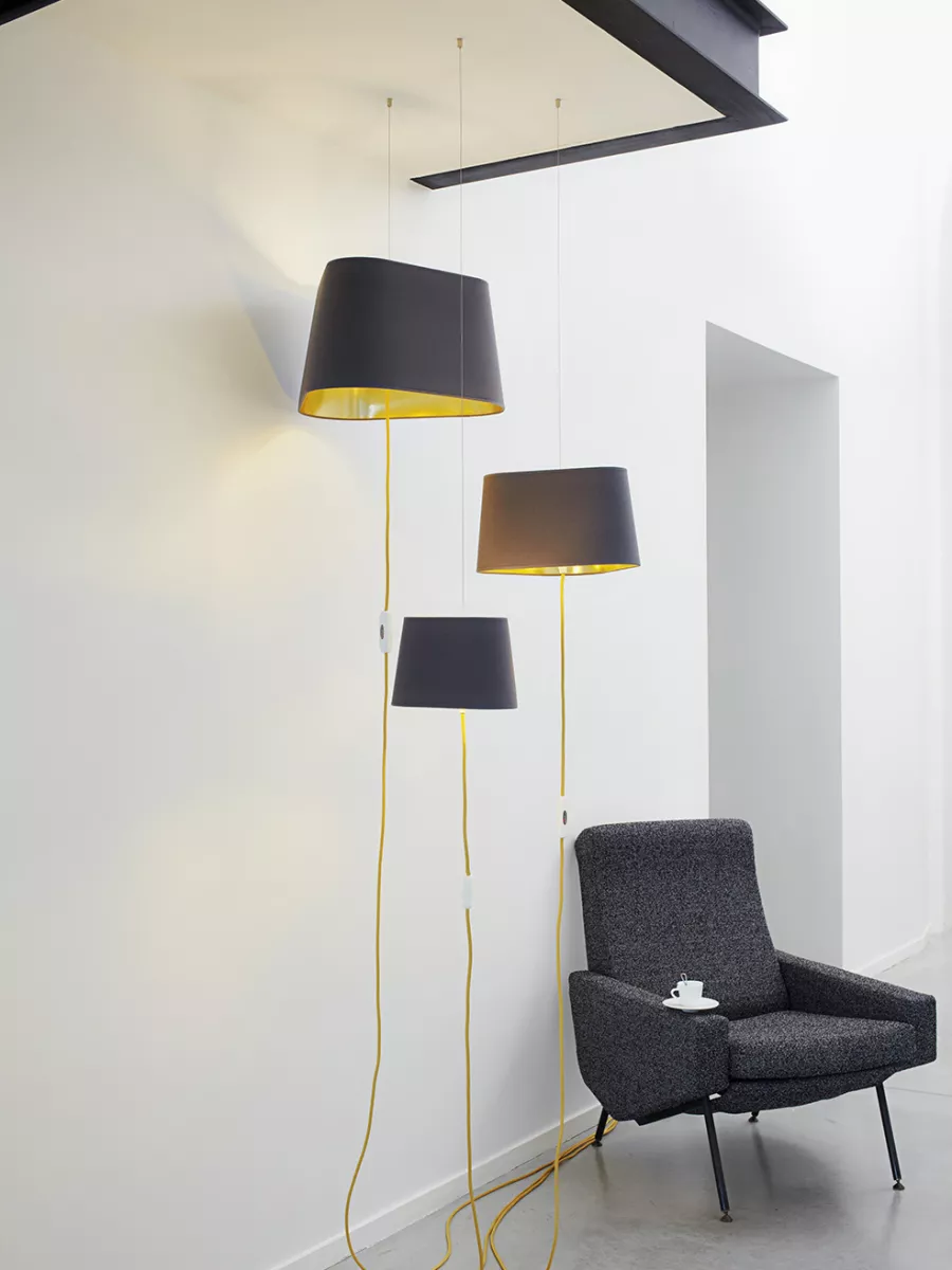 Nomadic Pendant Light Petit Nuage - Grey and Gold - Designheure