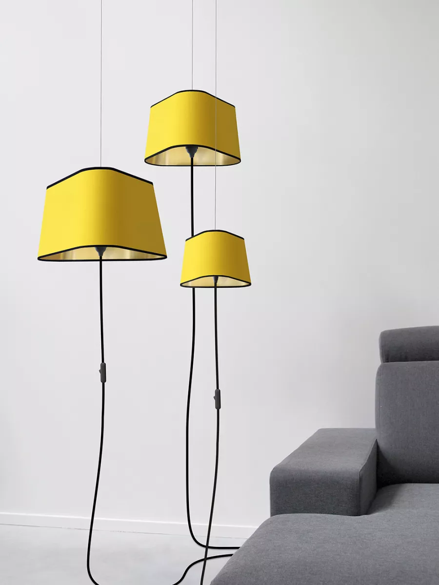 Nomadic Pendant Light Petit Nuage - Yellow and Gold - Designheure