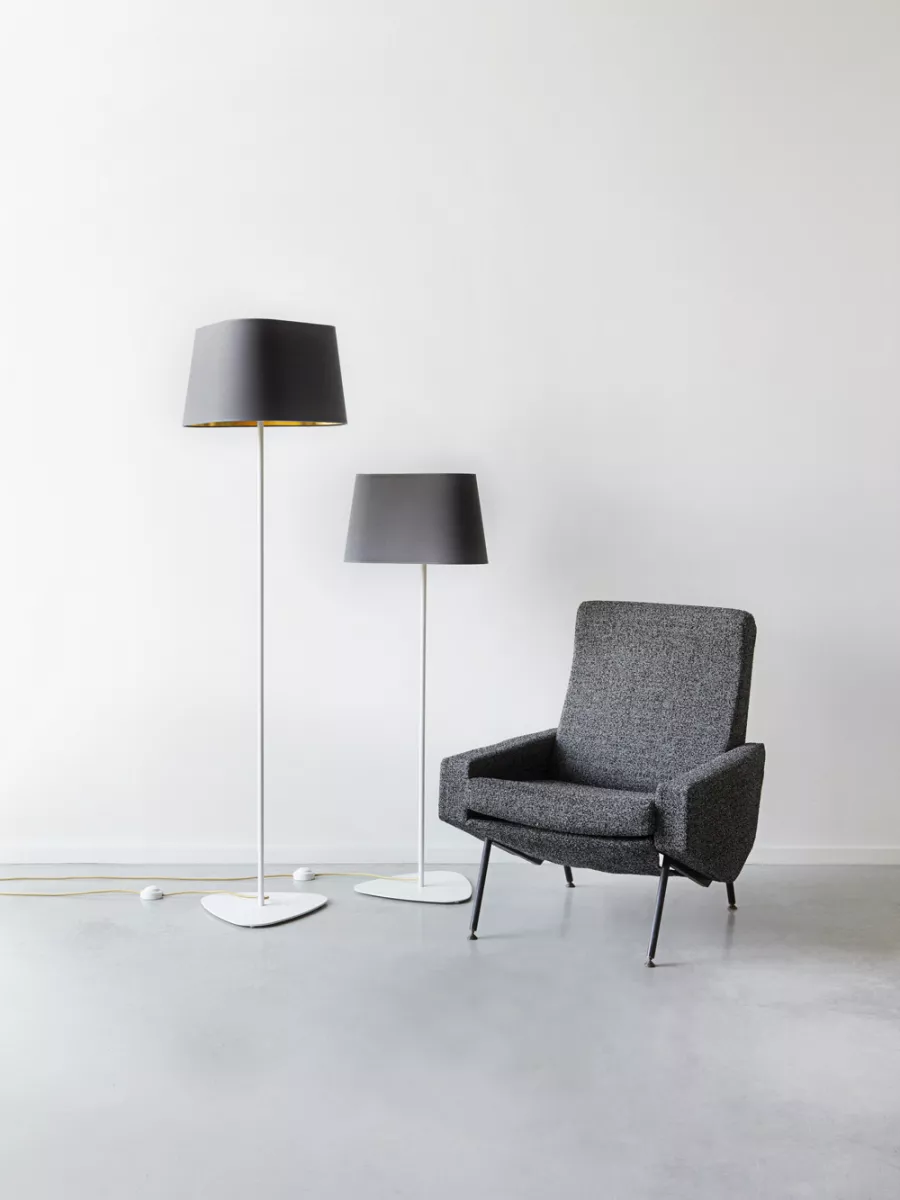 Floorlamp 162 Grand Nuage - Grey and Gold - Designheure