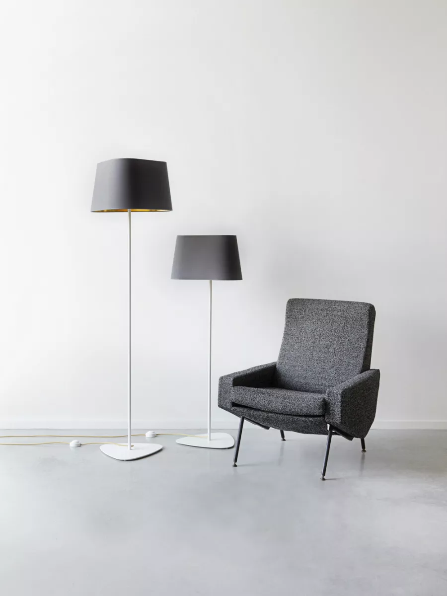 Lampadaire 162 Grand Nuage - Gris et Or - Designheure