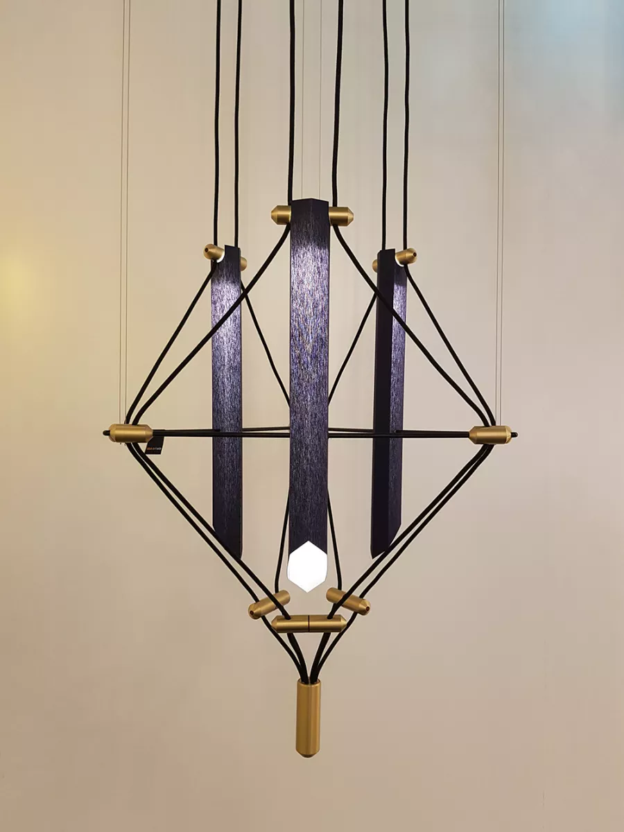 Chandelier 3 Mozaik - Navy blue - Designheure