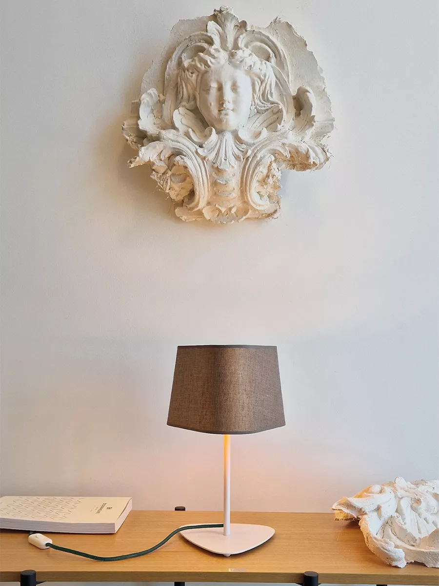 Table Lamp Petit Nuage - Pink copper green border - Designheure