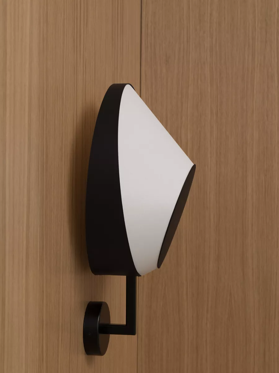 Wall lamp Petit demi Reef - White and Black - Designheure