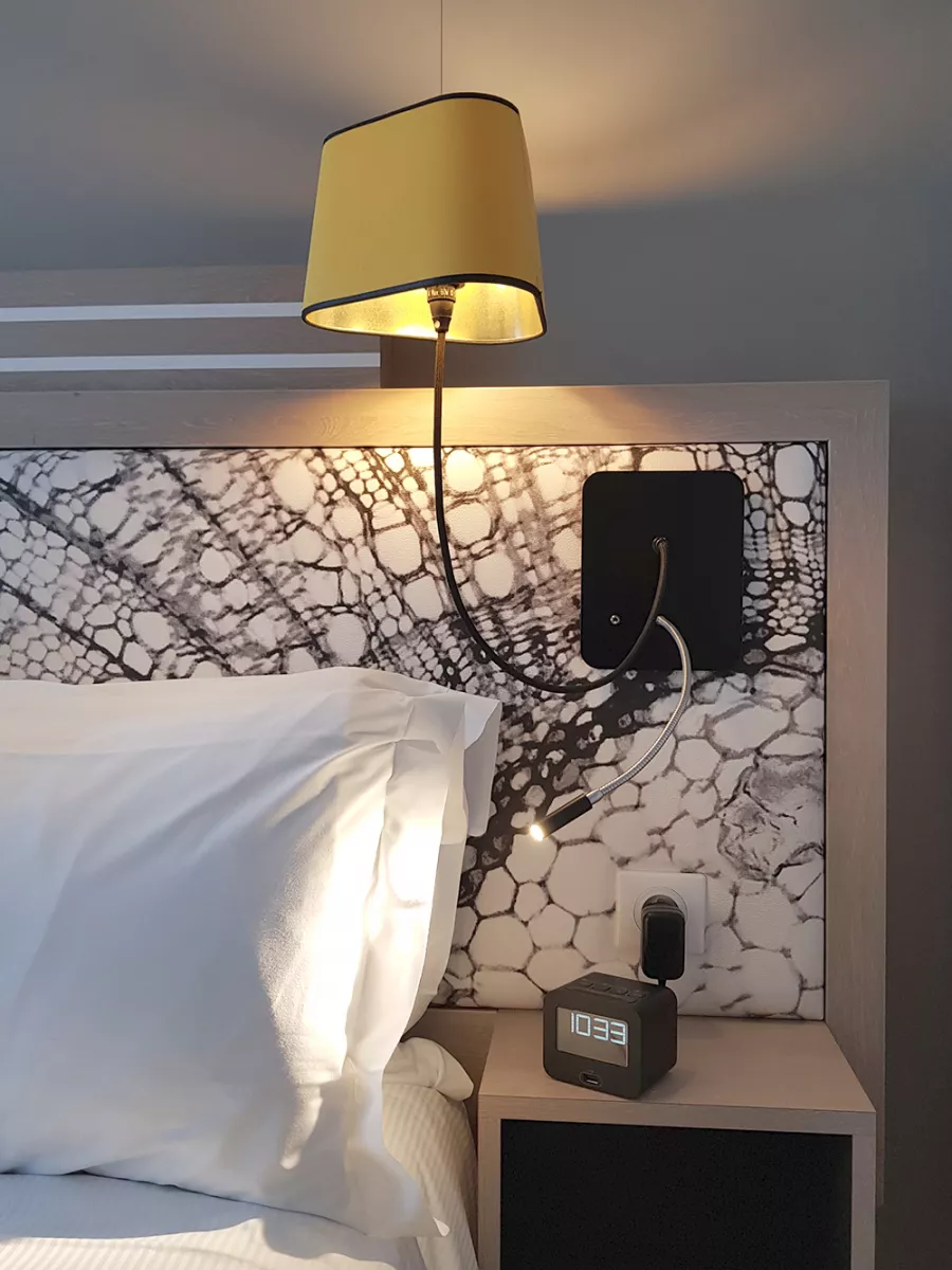 Pendant wall lamp LED Petit Nuage - White black border - Designheure