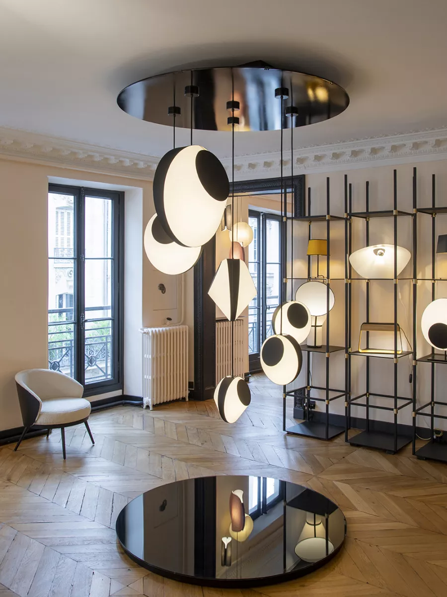 Pendant light Grand Reef - White and Black - Designheure