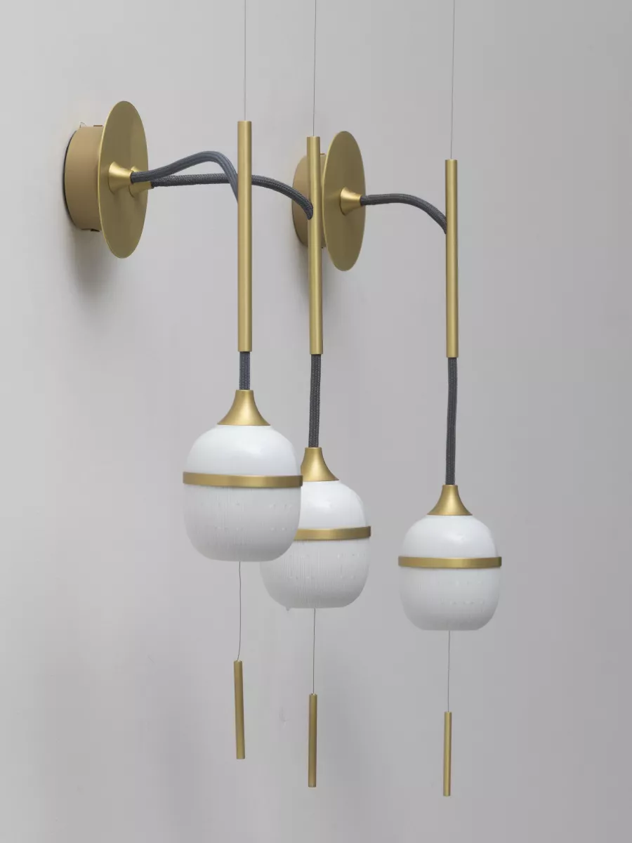 Pendant wall lamp Duo Grand Fleur de Kaolin - Designheure