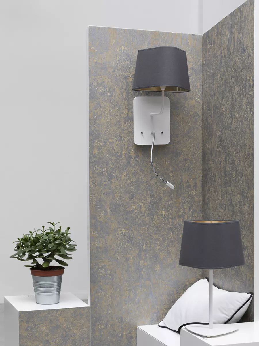 Wall lamp LED Petit Nuage - Grey and Gold - Designheure
