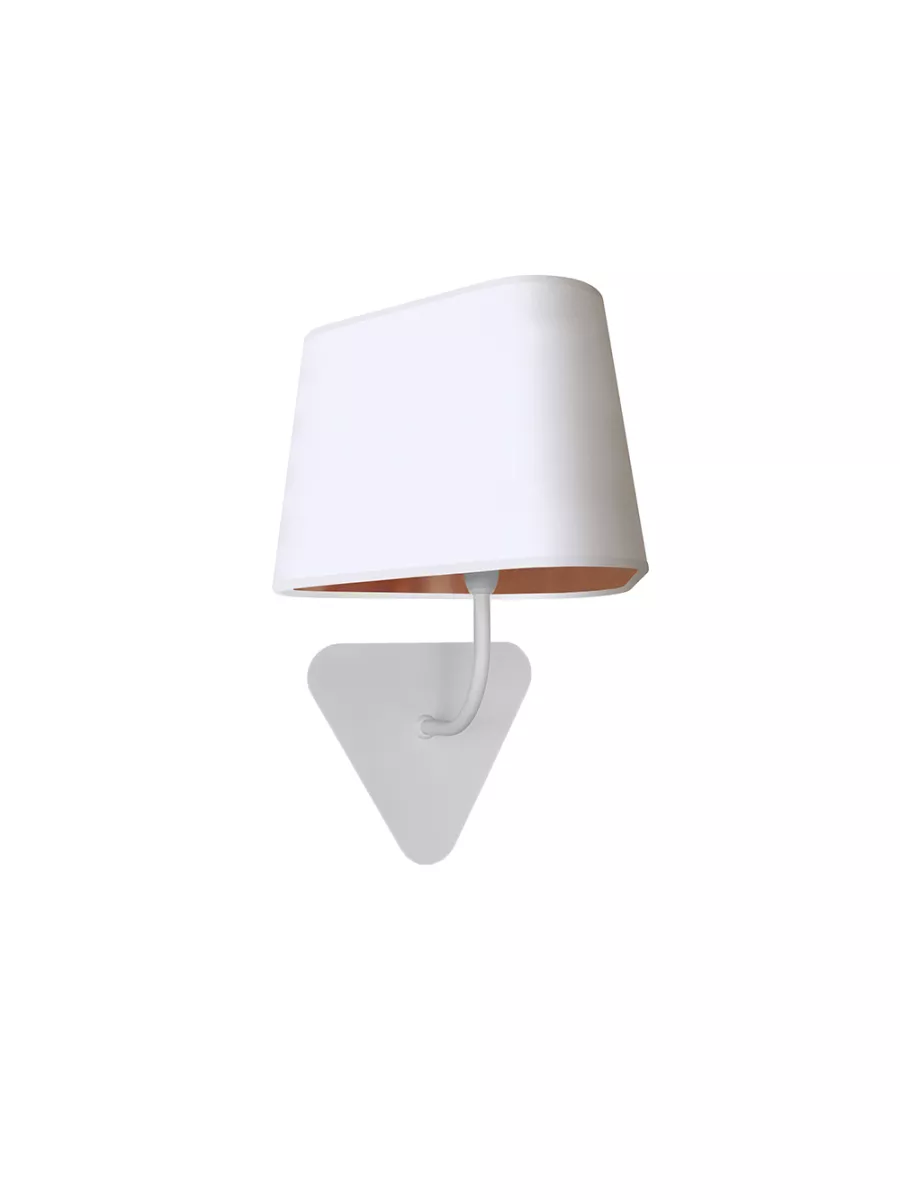 Fixed wall lamp Petit Nuage - White and Pink copper - Designheure