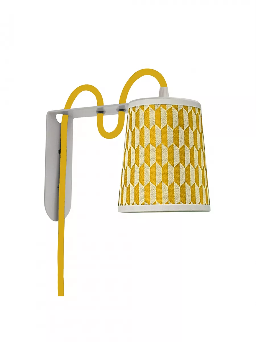 Applique Grand Lightbook - Damier jaune - Designheure