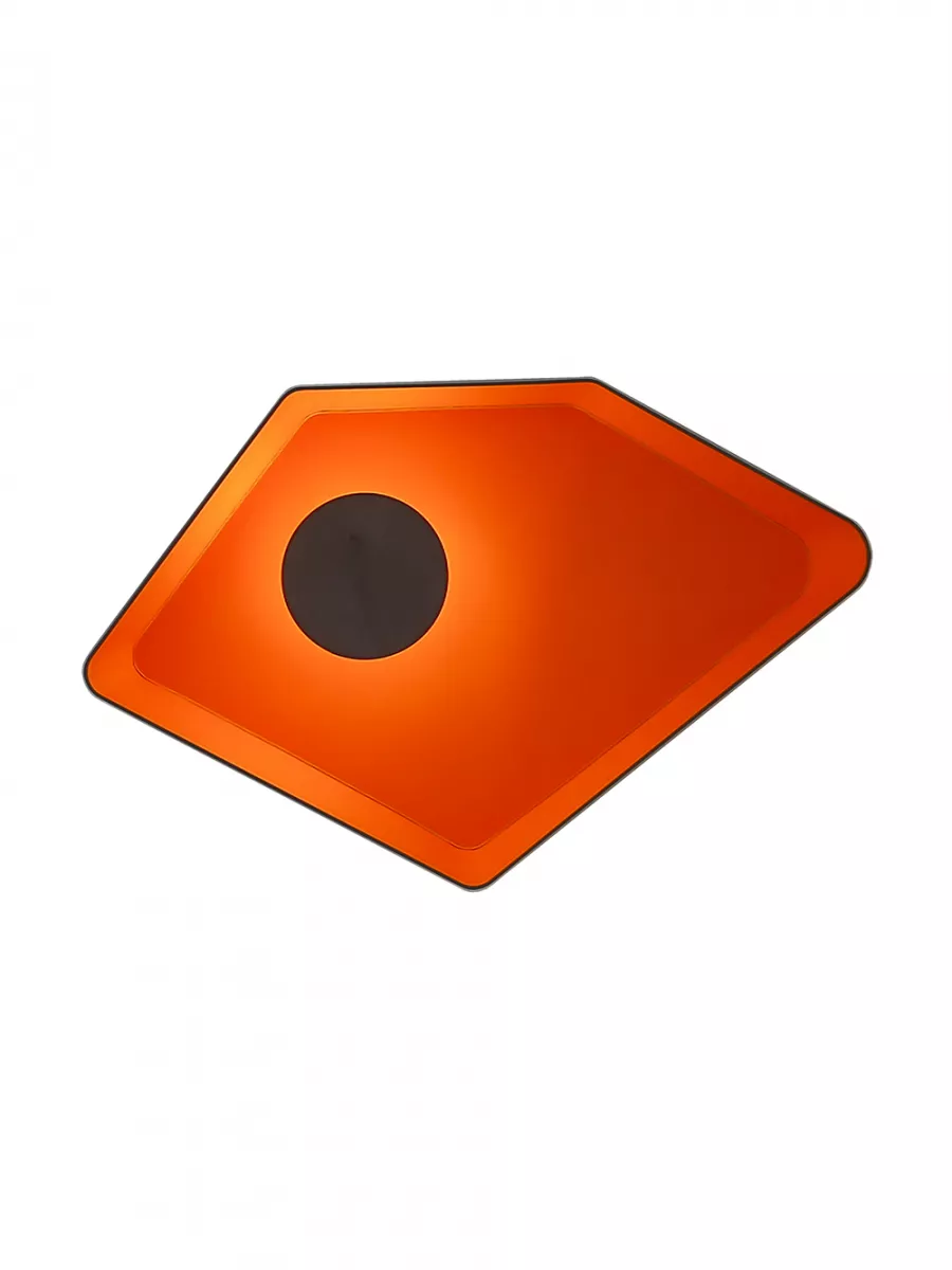 Applique Grand Nénuphar système LED - Gris et Orange - Designheure