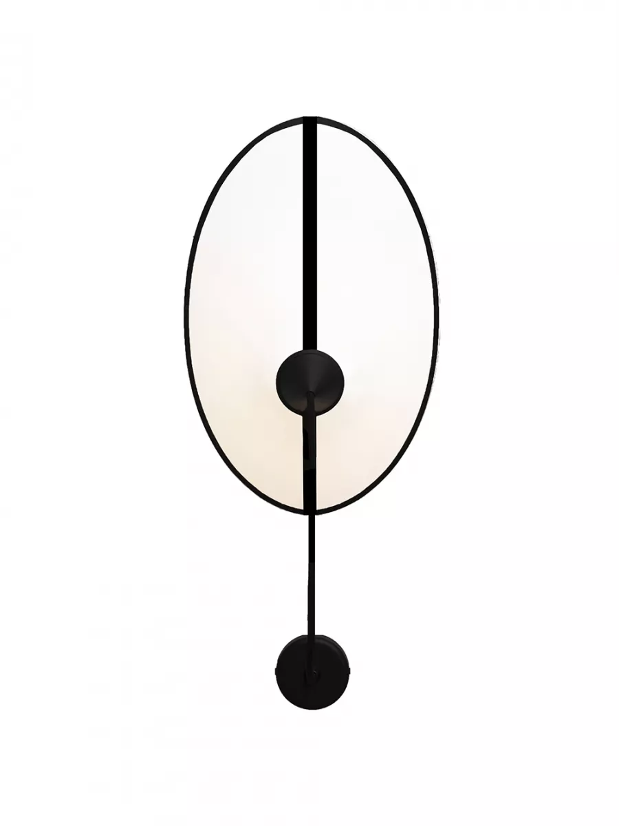 Wall lamp Moyen Shield - White with Black border - Designheure