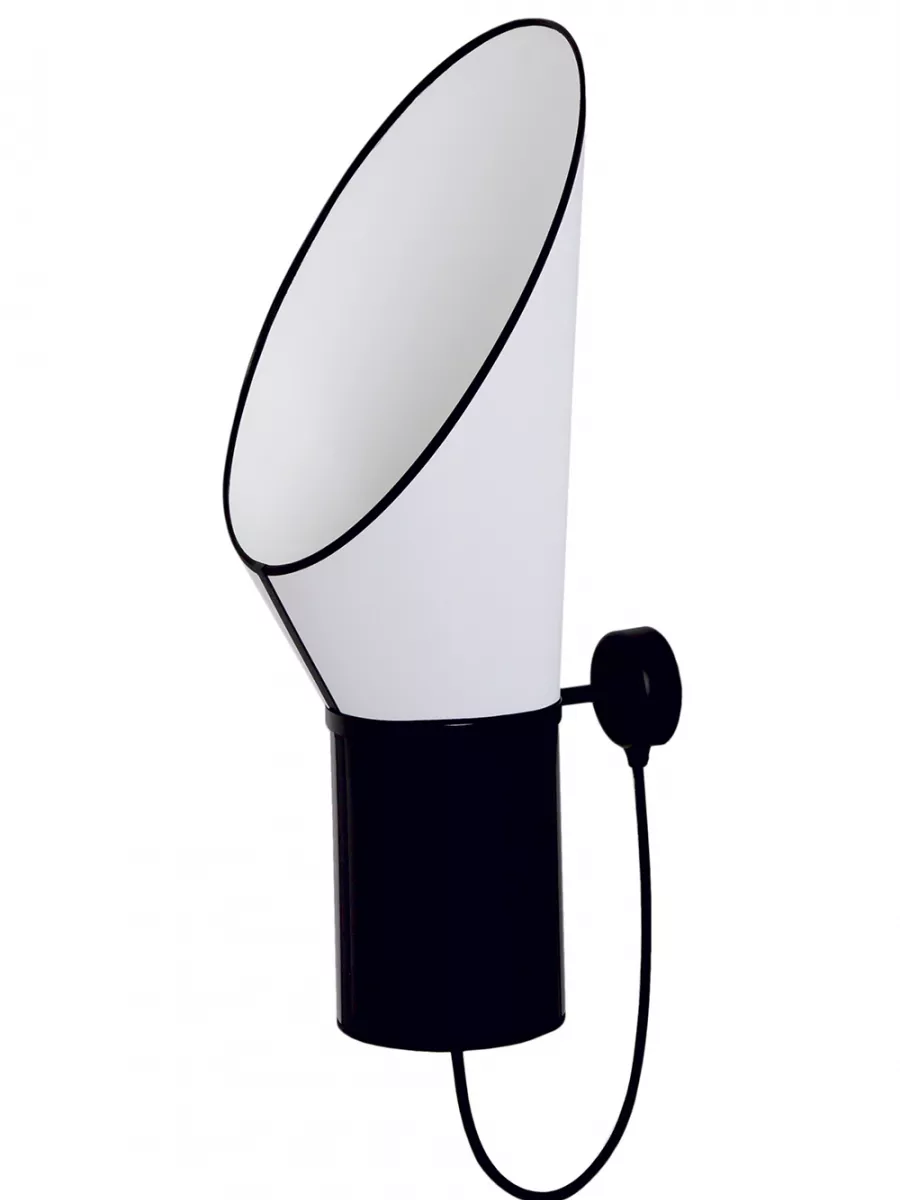 Wall lamp Petit Cargo - White with black cylinder - Designheure