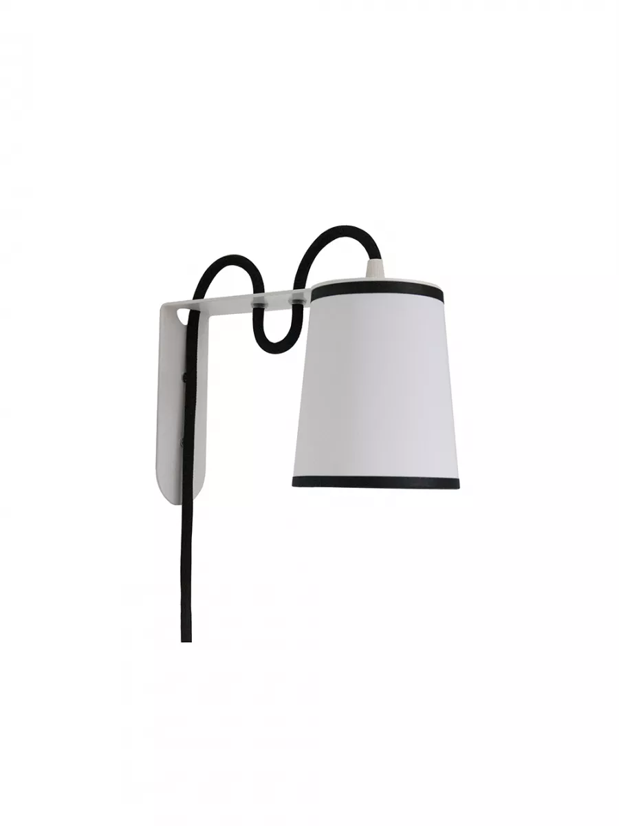 Wall lamp Lightbook - White with black borders - Designheure